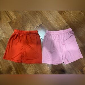 Kids' Red and Pink Shorts Set